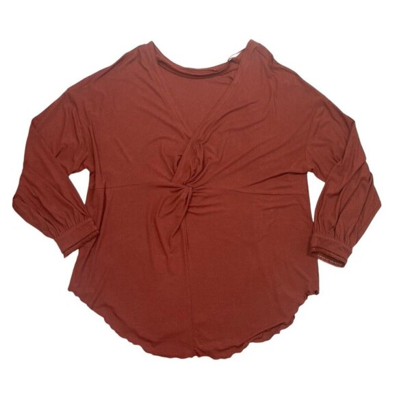 Free People Top Womens Size L Brown Boho Flowy Romantic Whimsical Festival Beach - Picture 6 of 10